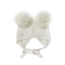 Unisex | Honeycomb Cream Cashmere Bonnet | Ivory