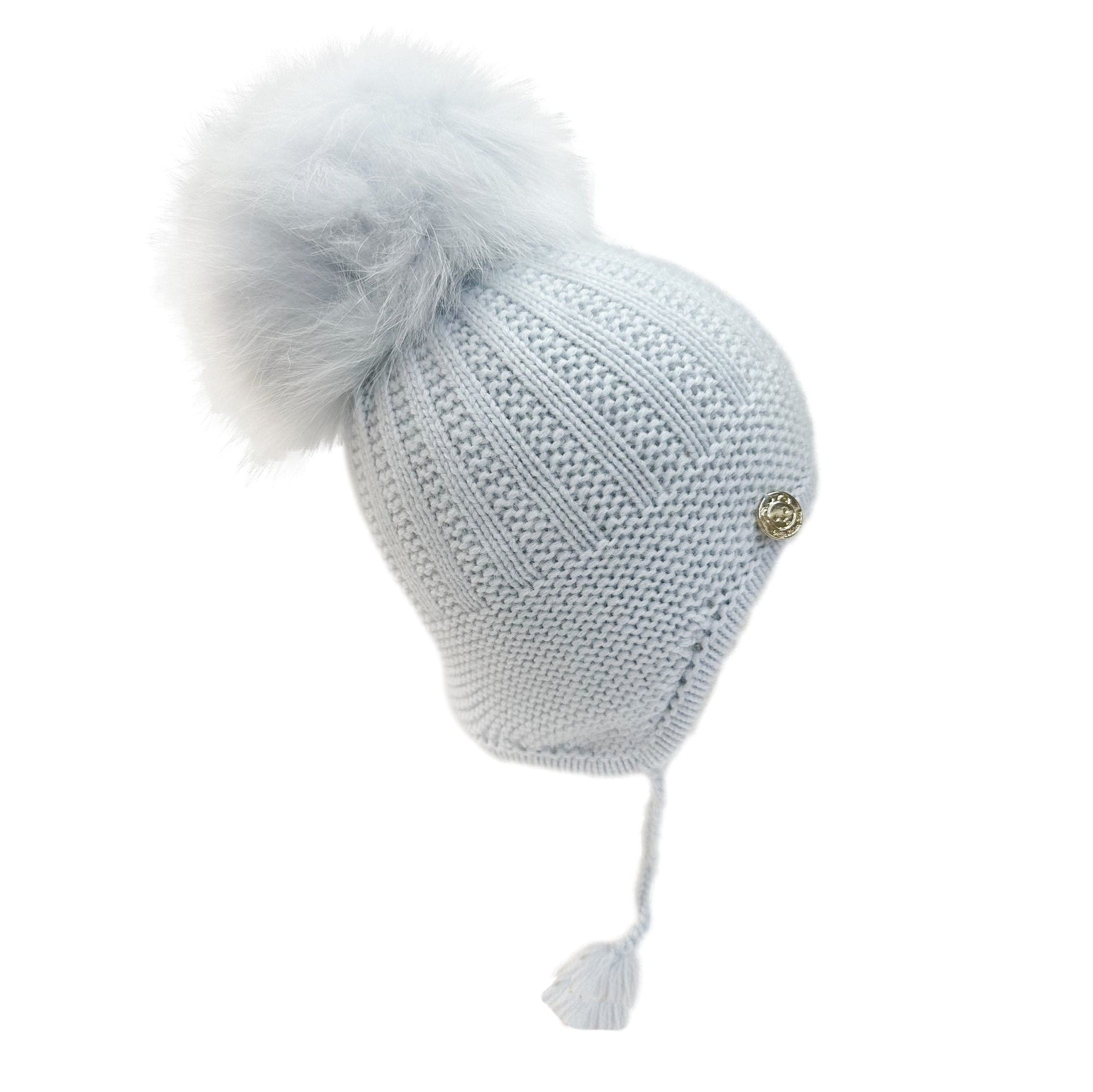 Unisex | London Baby Cashmere Aviator Hat | Blue