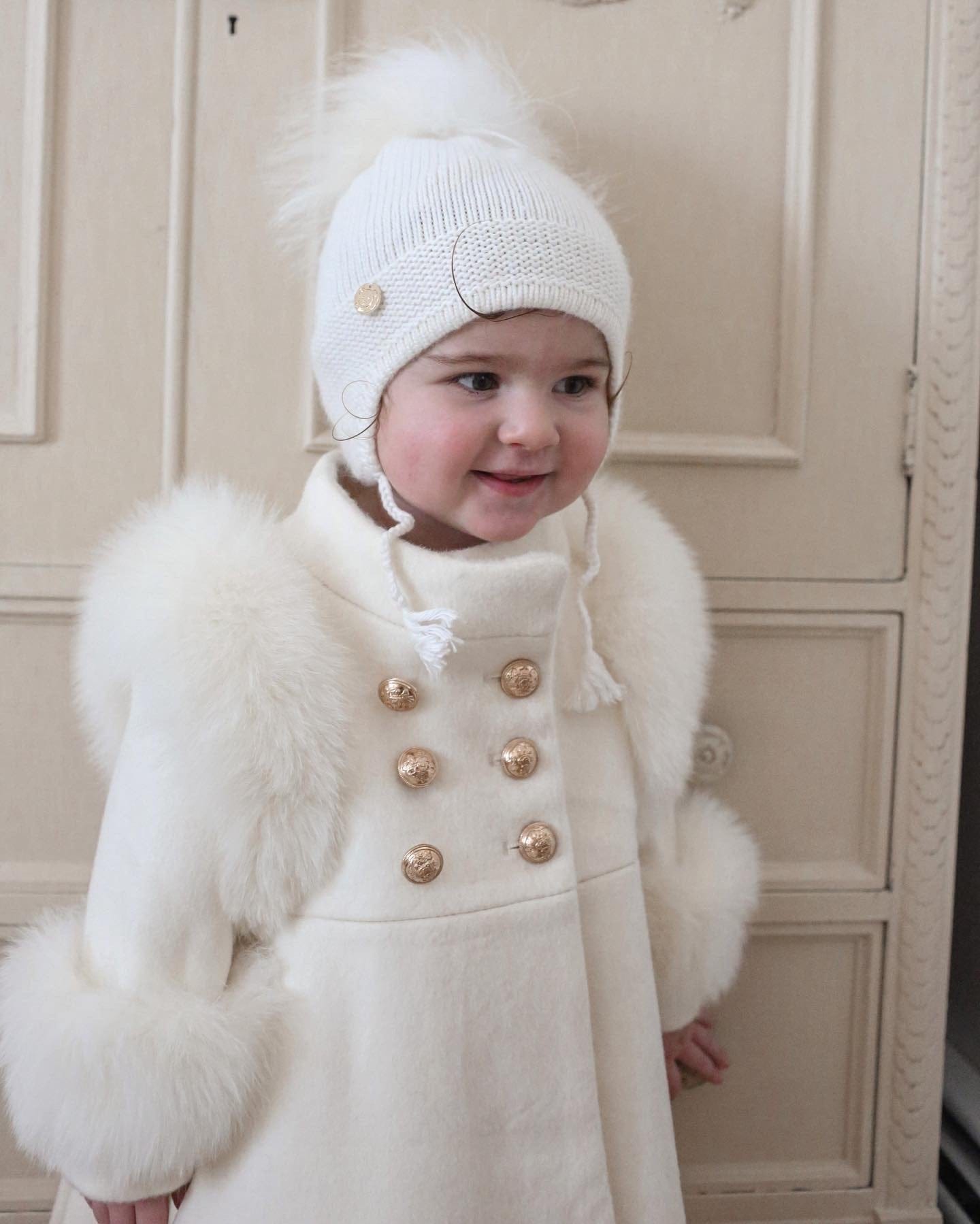 Evie Ivory Wool Coat - Petite Maison Kids