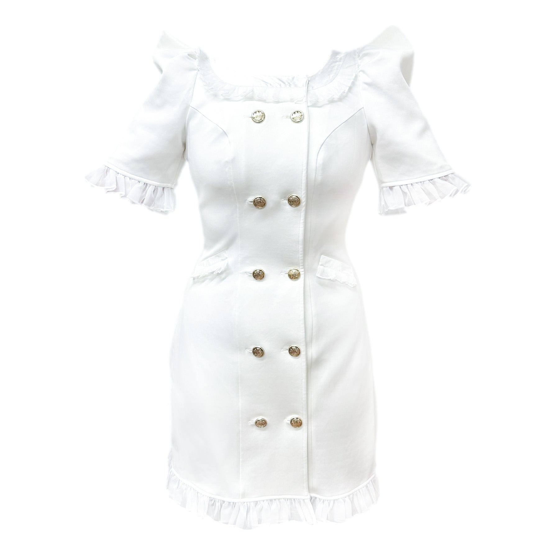 Women | Tuxedo Mom Dress | White