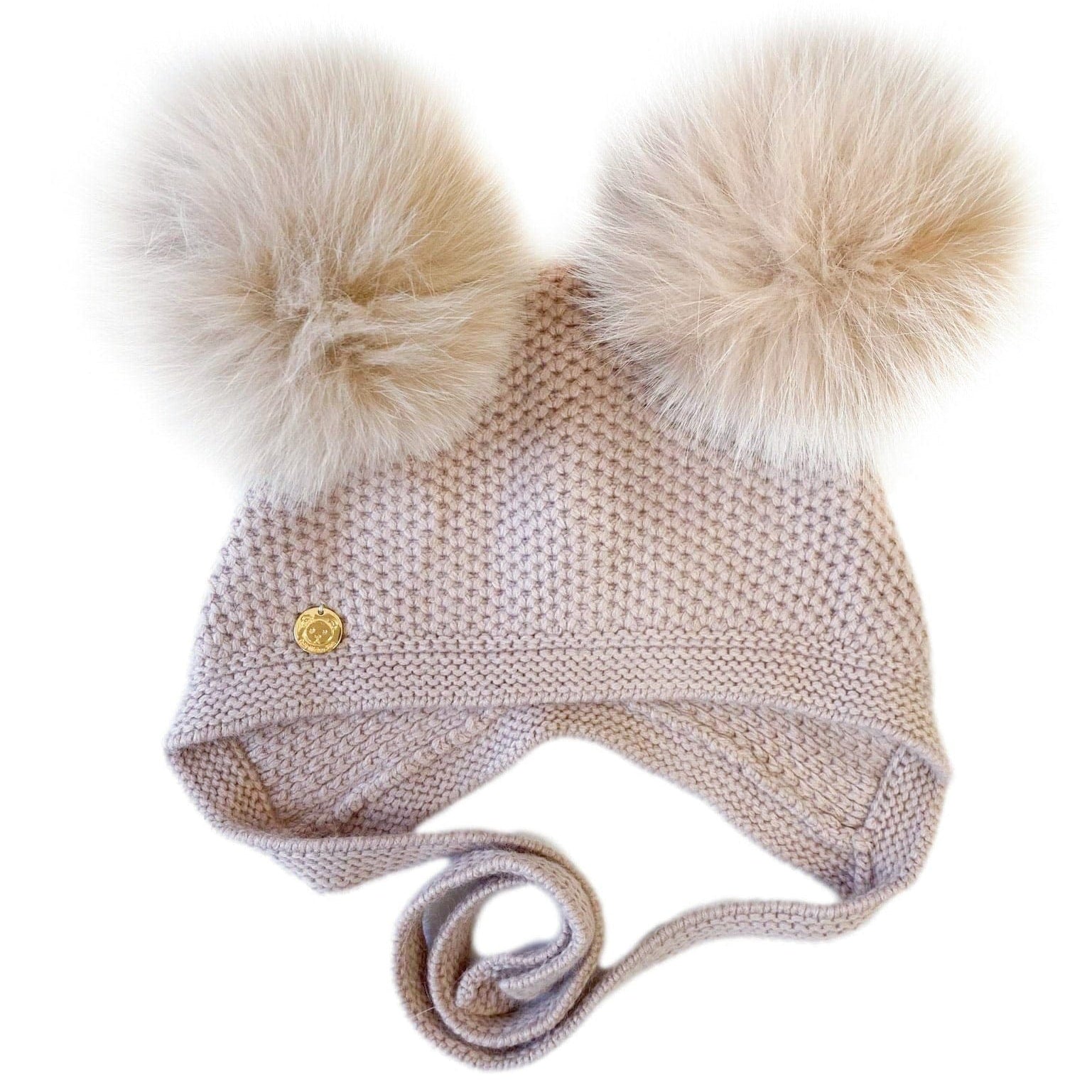 Honeycomb Dusty Pink Cashmere Bonnet - Petite Maison Kids