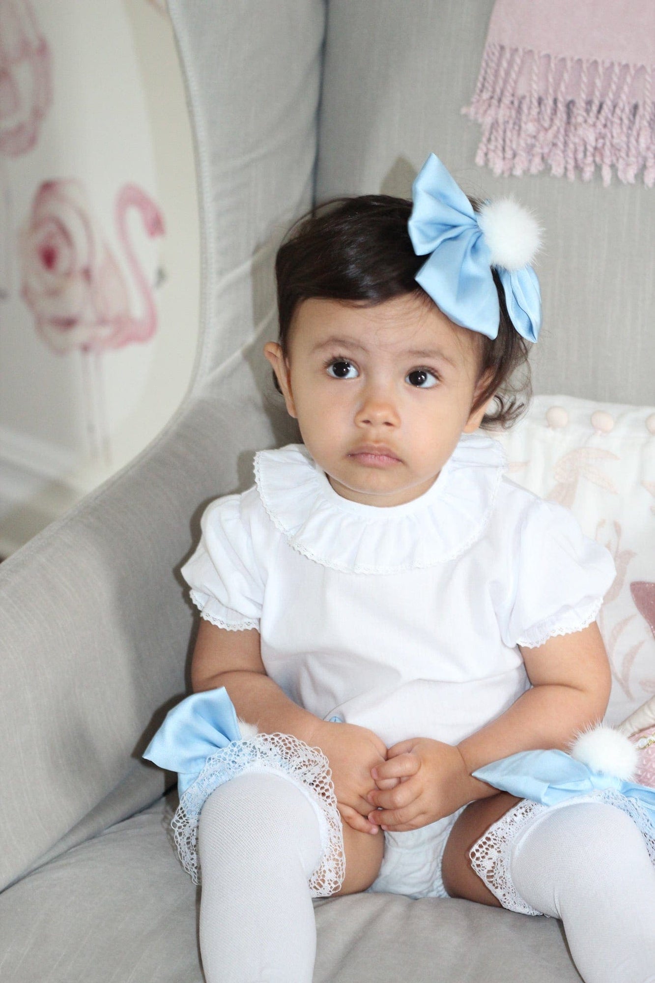 Girl | Lana Hair Bow Baby Bow | Blue