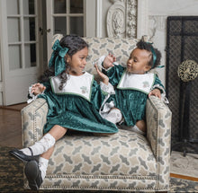 Girl | Everly Velour Hair Bow | Green