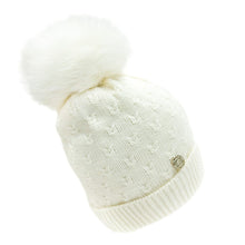 Unisex | Parker Merino Wool Faux Fur Beanie Hat | Ivory
