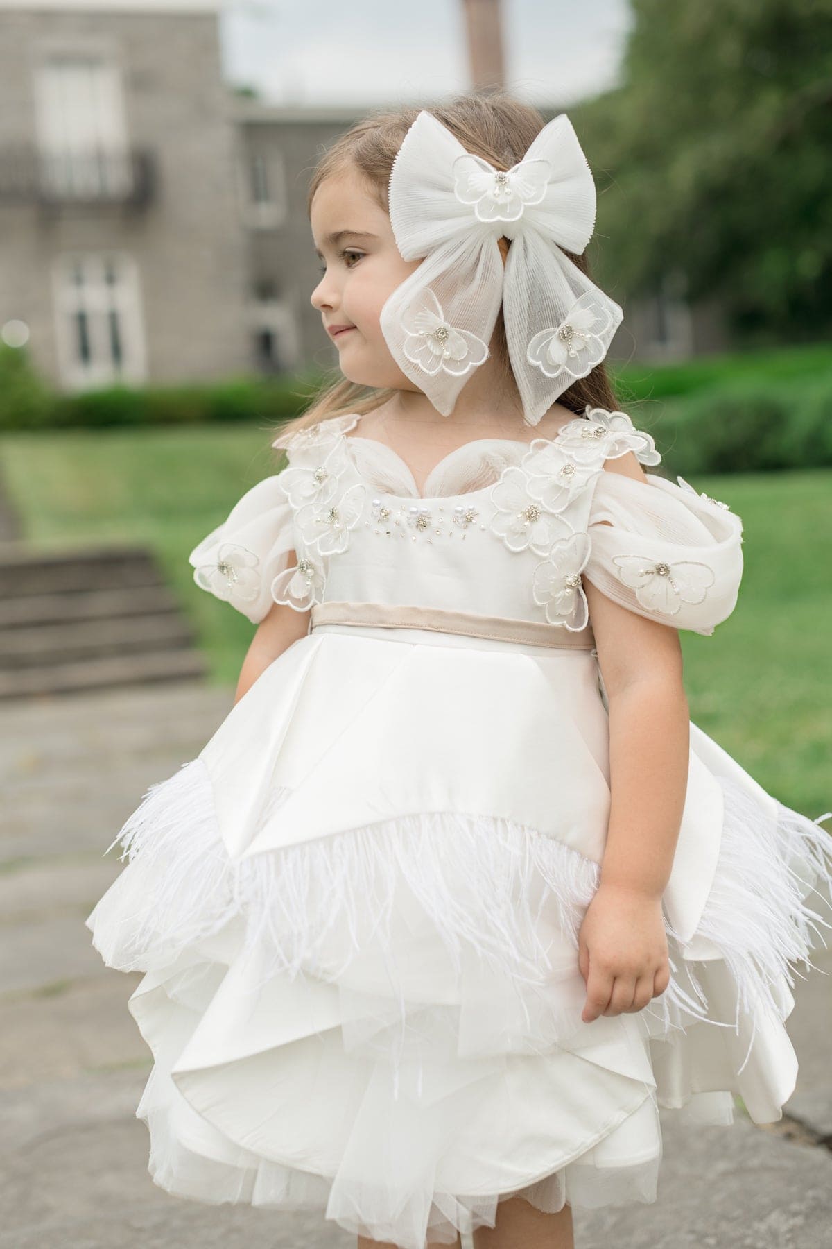 Girl | Constanza Tulle Hair Bow | White