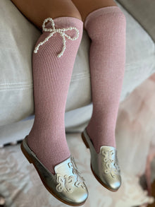 Girl | Perla Shimmer Socks | Pink