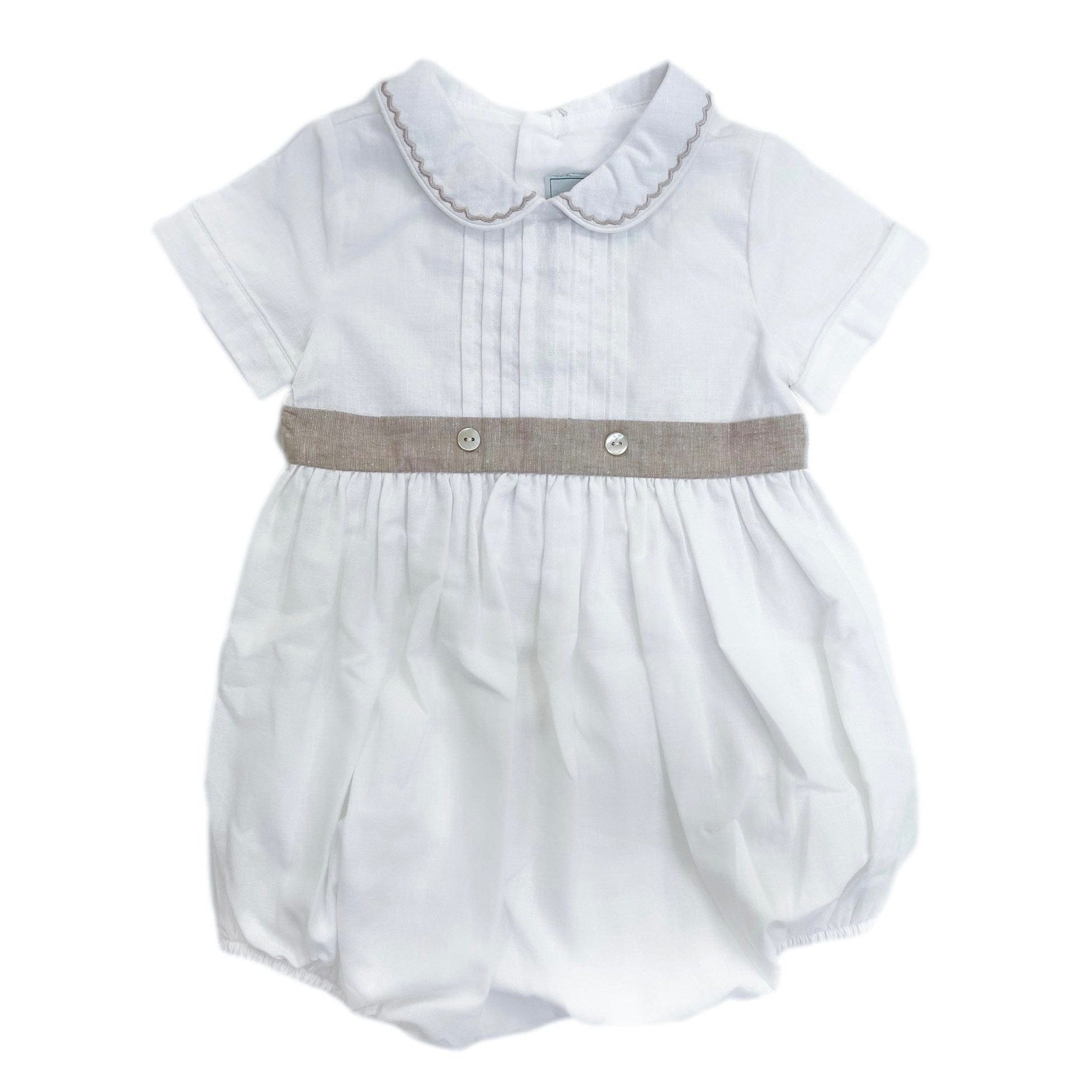 Ashton Linen Romper - Petite Maison Kids