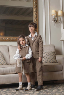 Boy | Herringbone Tweed Jacket | Brown