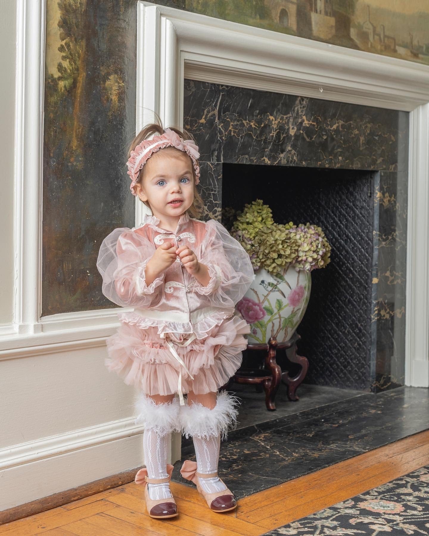 Girl | Clara Velour Jacket and Bloomers Set | Pink