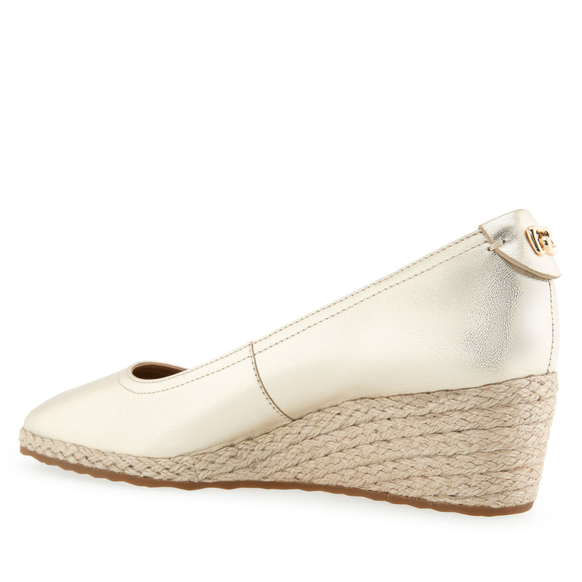Roma Dress Wedge | Soft Gold Knit Fabric