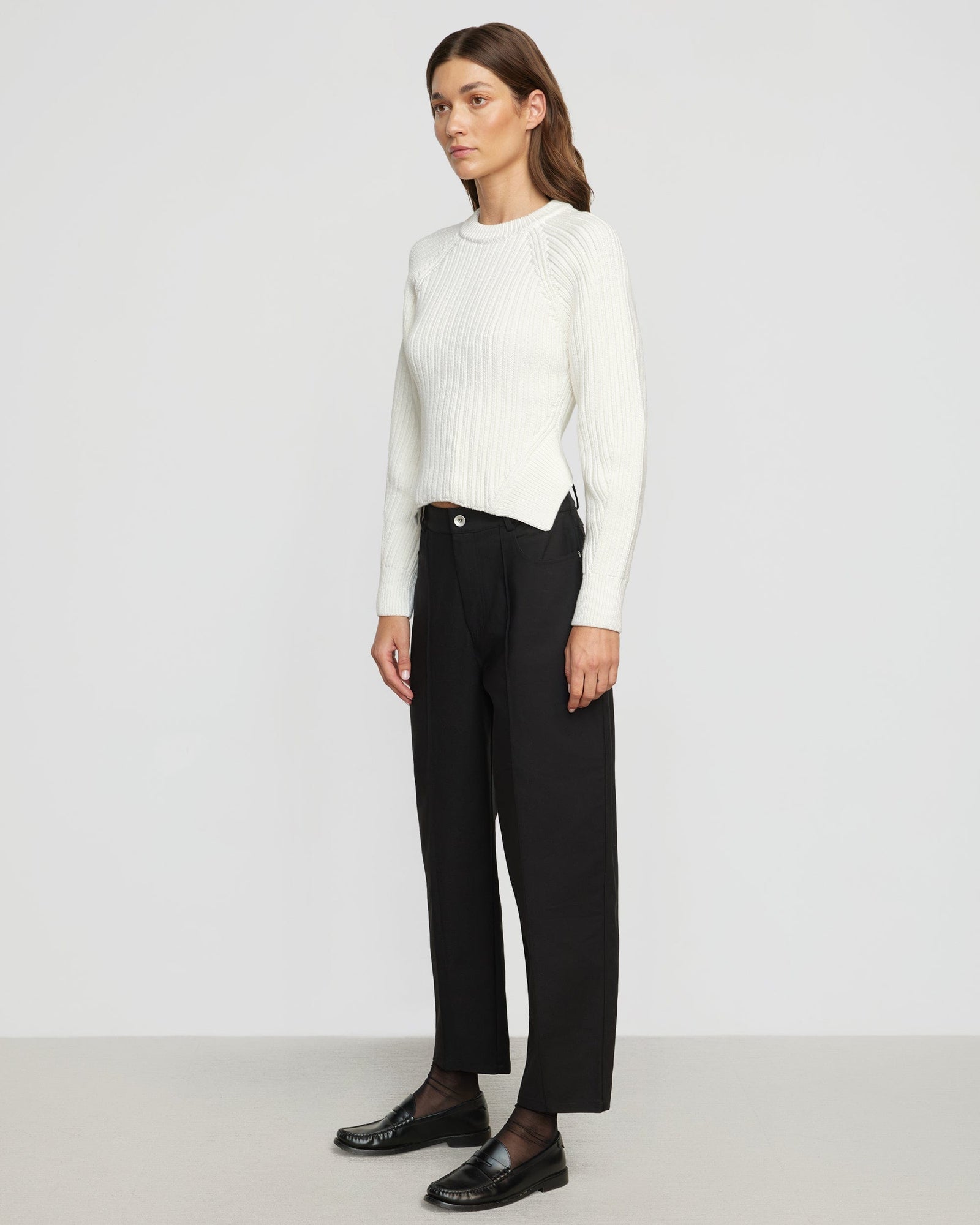 Renee | Iona Organic Cotton Cropped Sweater in Size Small