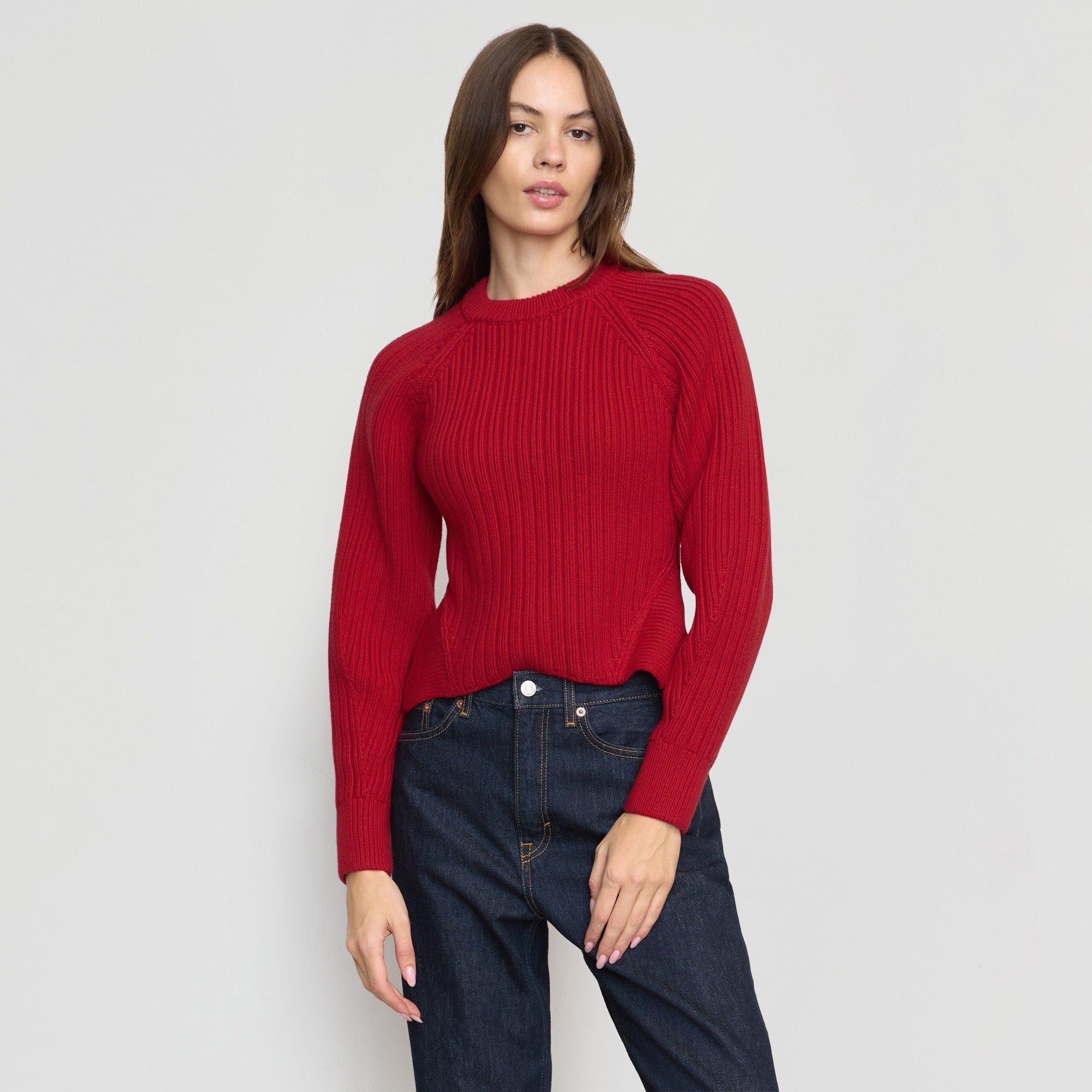 Iona Organic Cotton Cropped Sweater | Lacquer