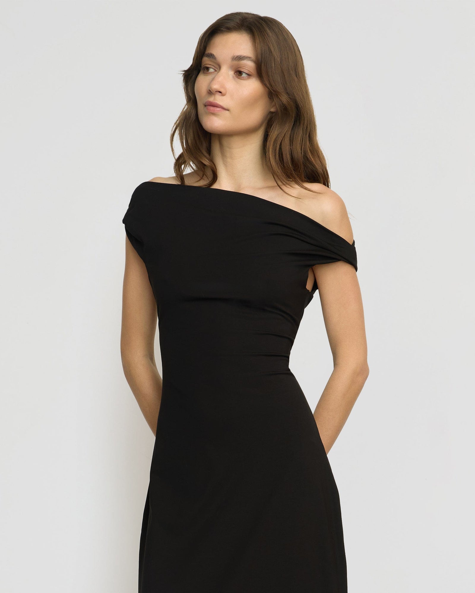 Renee | Iryna Asymmetric Off-Shoulder Dress in Size Small