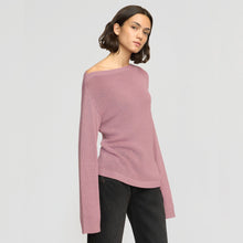 Issa Lightweight Off-Shoulder Sweater | Pink Sorbet