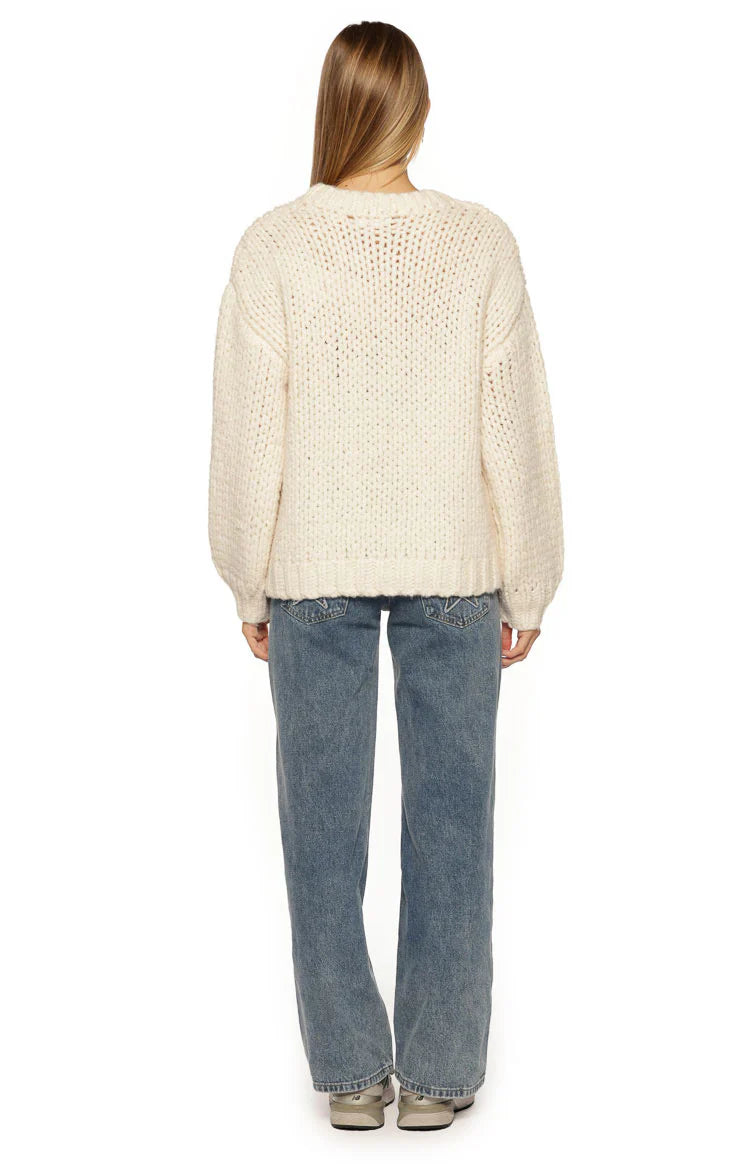 Jasmine Ski Jacquard Chunky Knit Sweater | Cream