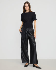 Beate | Jude Cropped Tie-Front Top in Size Extra Small