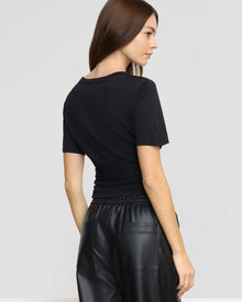 Beate | Jude Cropped Tie-Front Top in Size Extra Small