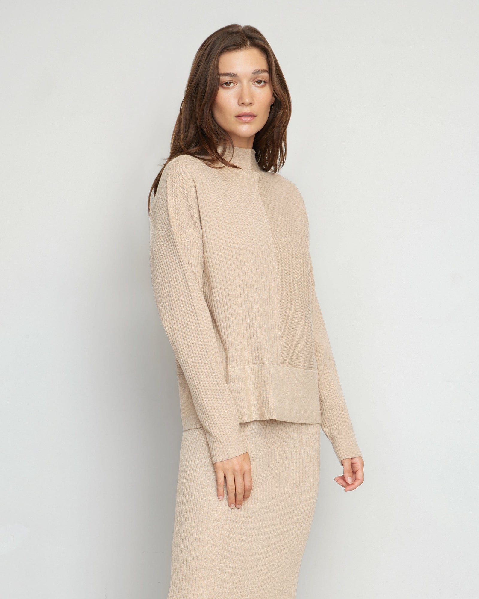 Renee | Juliana Directional Ribbed Sweater in Size Small