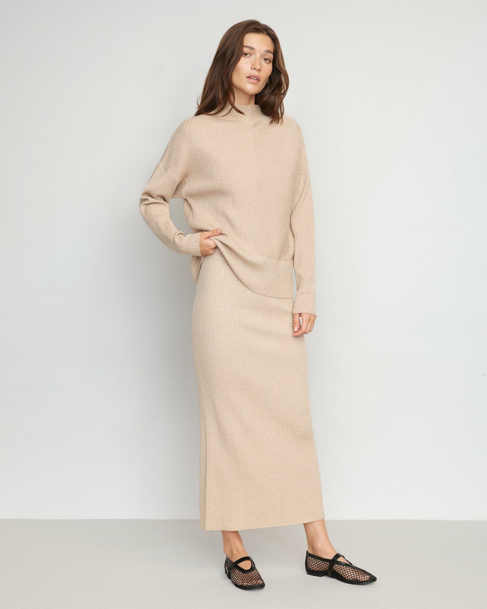 Renee | Juliana Directional Ribbed Sweater in Size Small