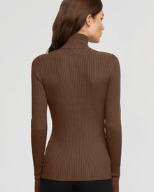 Renee | Kaine Ribbed Two-Way Zip Sweater in Size Small