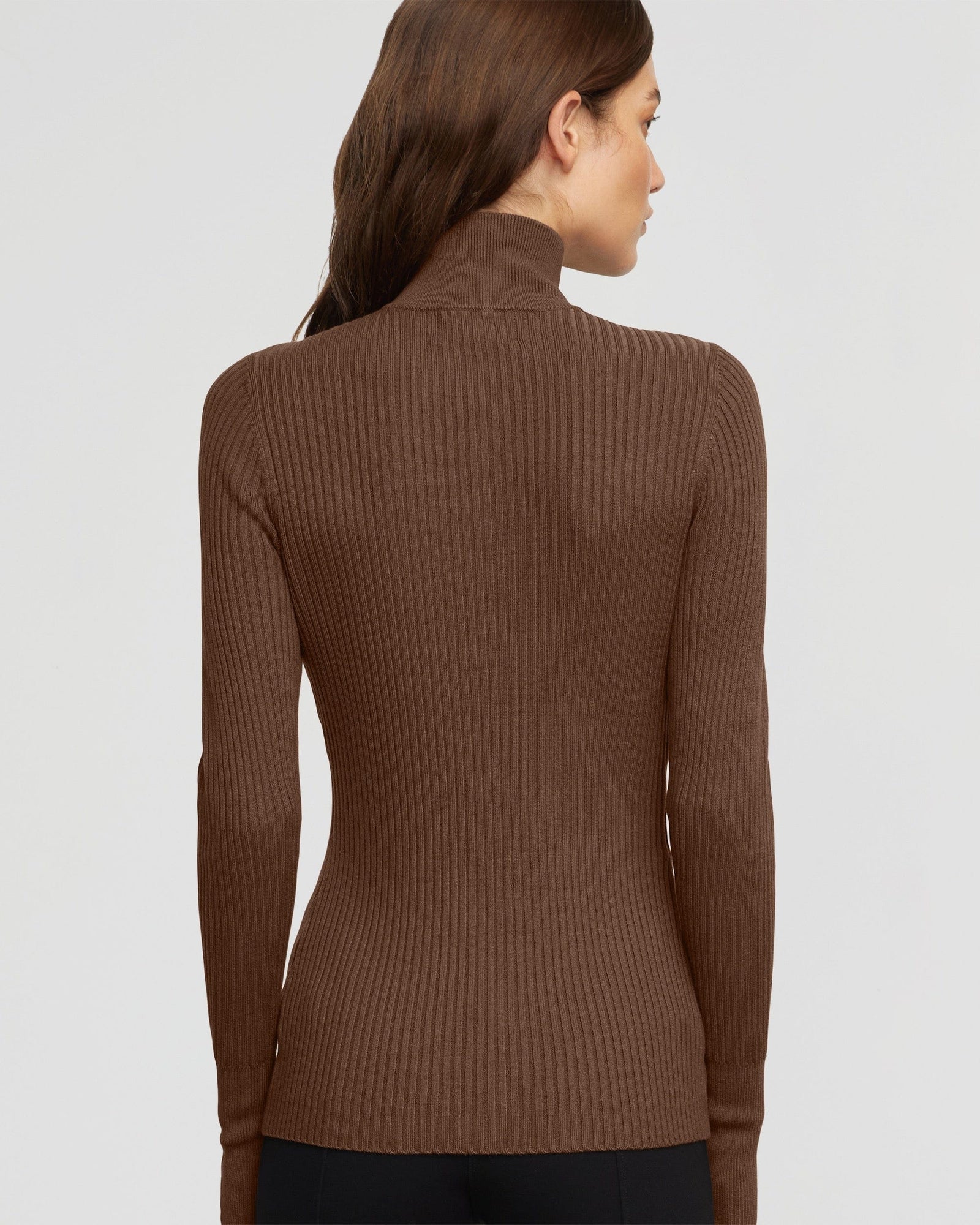 Renee | Kaine Ribbed Two-Way Zip Sweater in Size Small