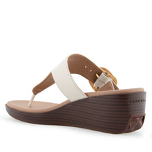 Izola Sandal Wedge | Eggnog Faux Calf
