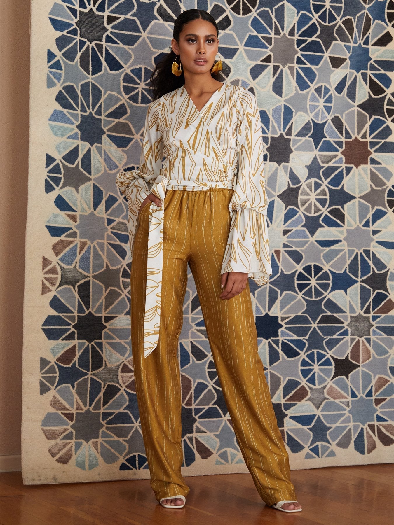 Leer Pants - Texture Gold - diarrablu