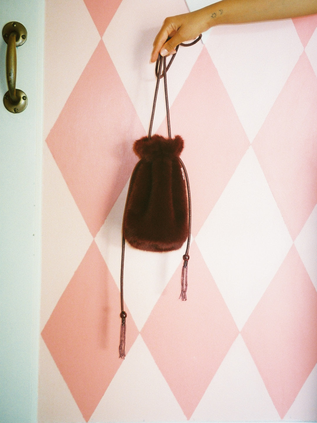 Luca Faux Fur Bag | Merlot