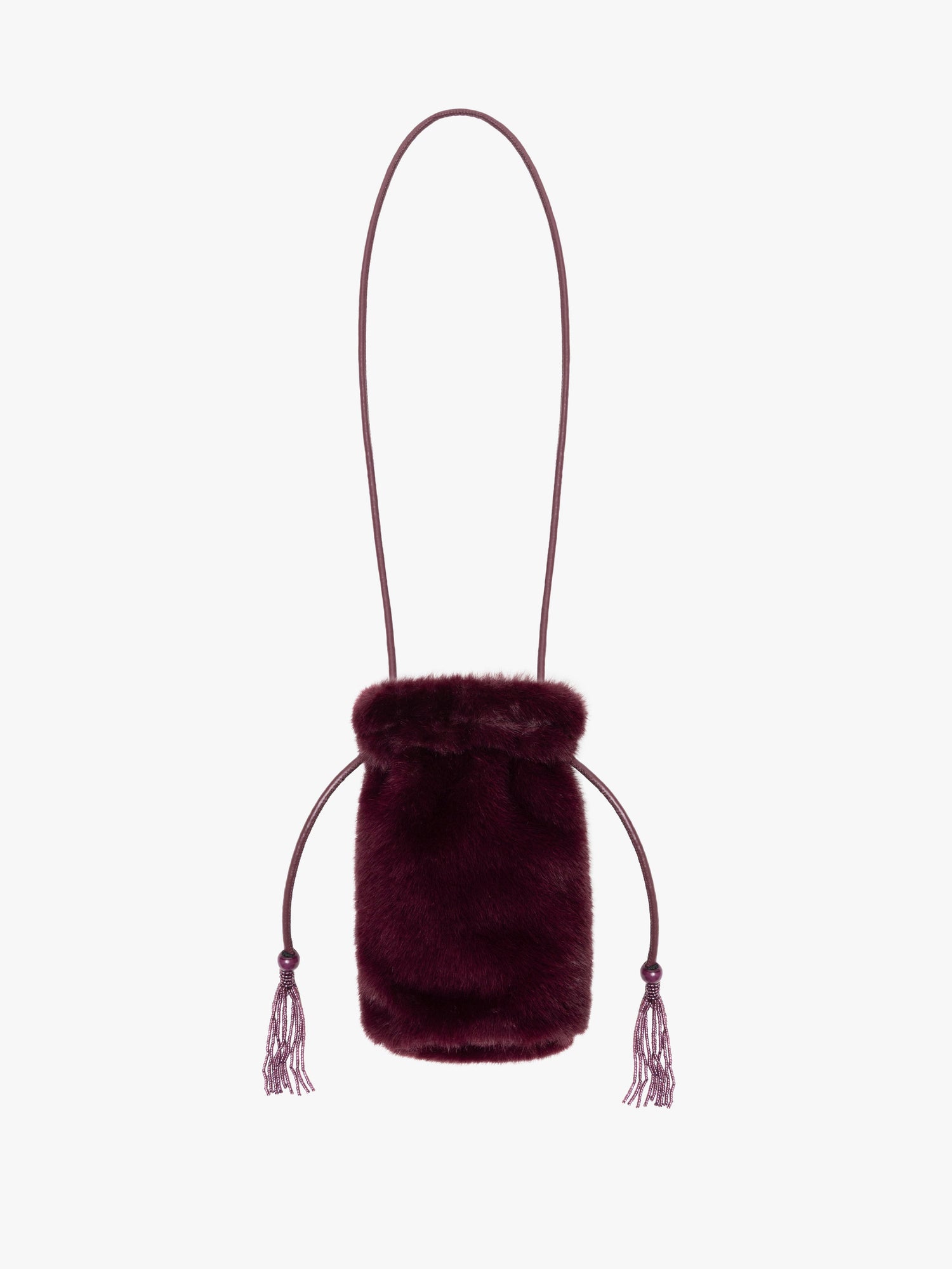 Luca Faux Fur Bag | Merlot