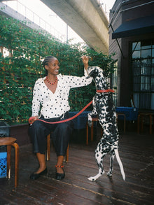 Ricki Wrap Top | White Dot