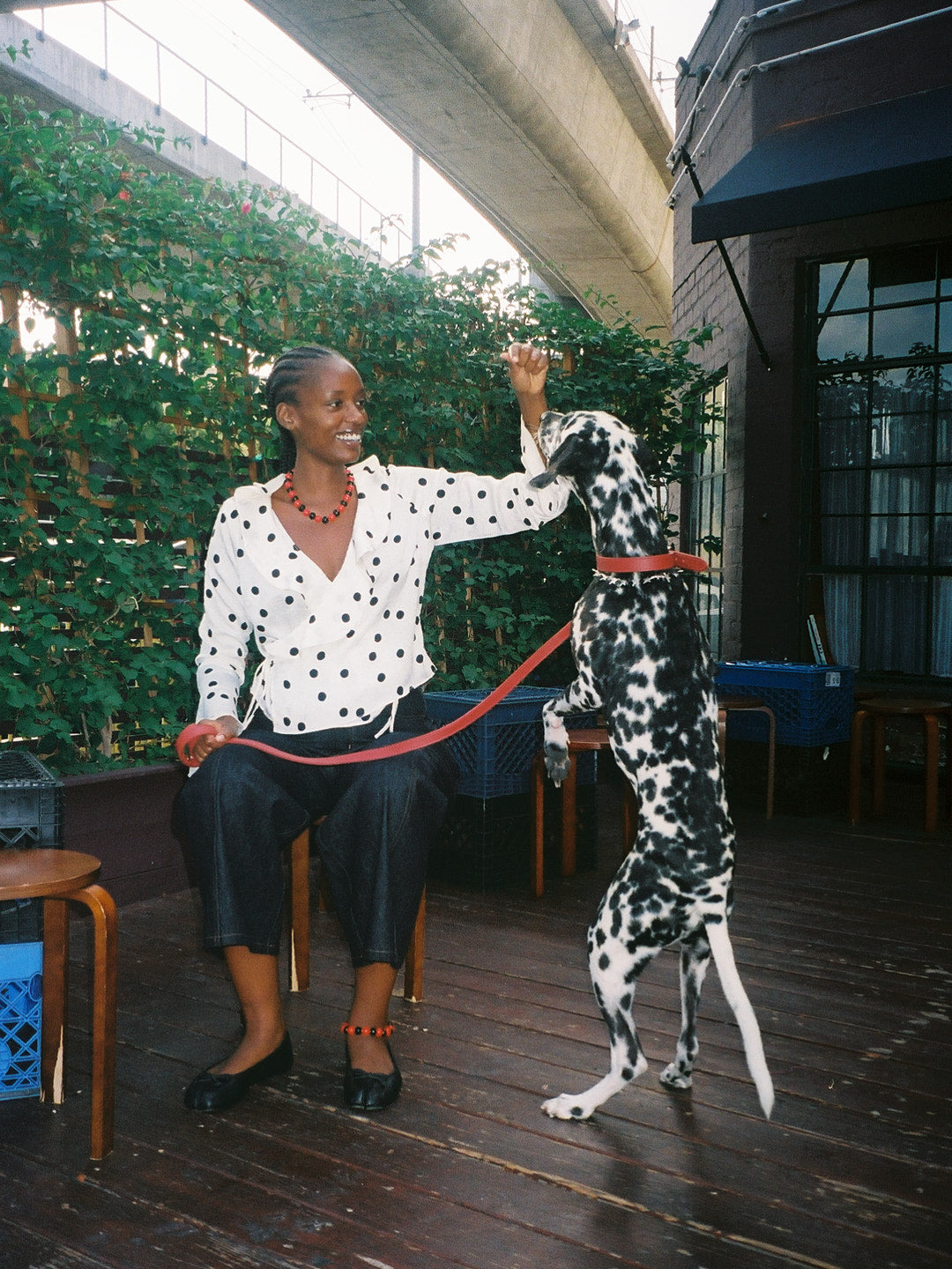 Ricki Wrap Top | White Dot