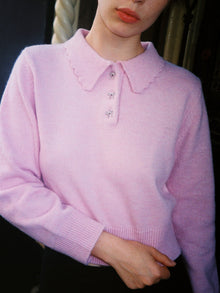 Posey Polo Sweater | Ballet Pink