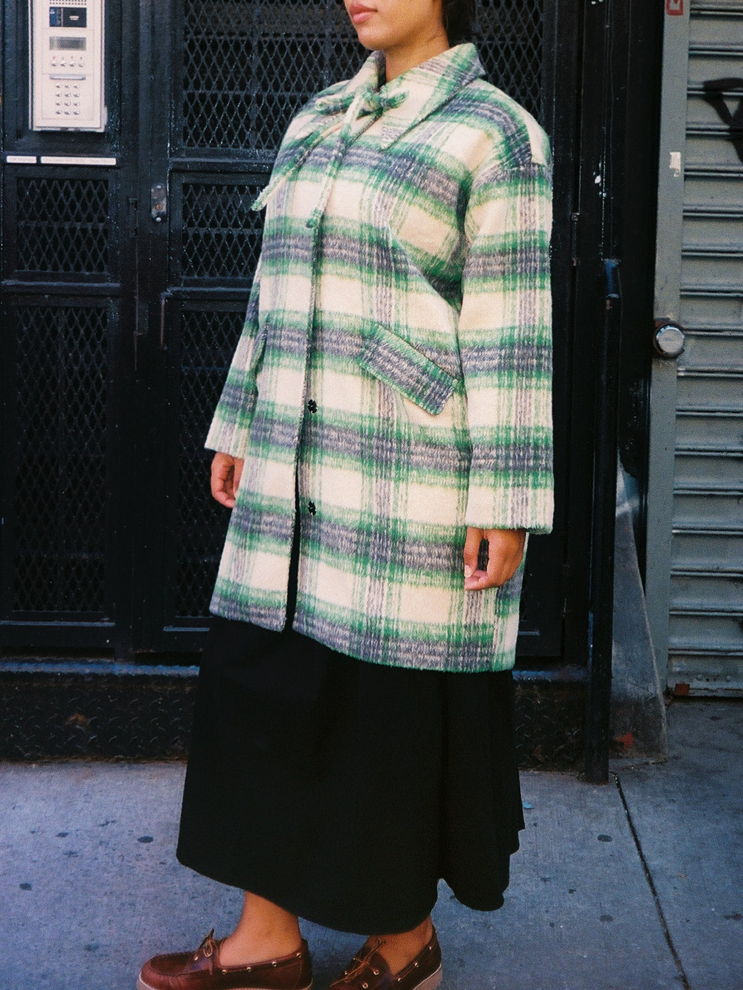 Chelsea Coat | Moss Plaid