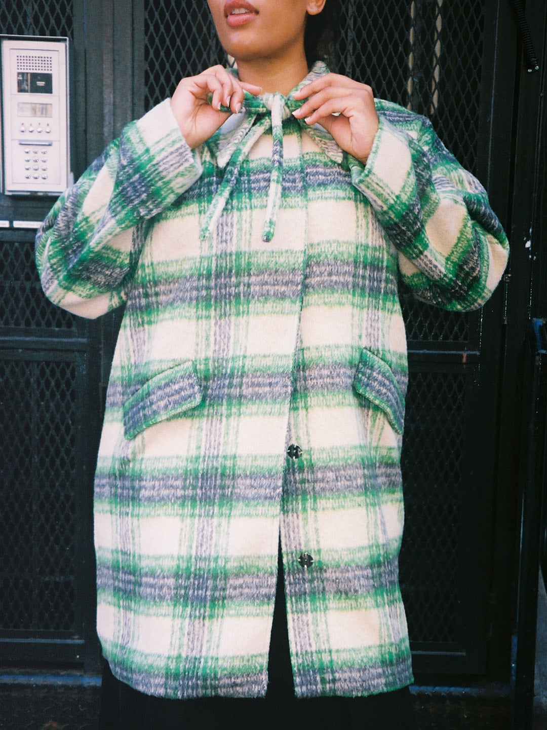 Chelsea Coat | Moss Plaid