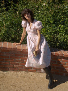 Elizabeth Dress | Rose White Dot