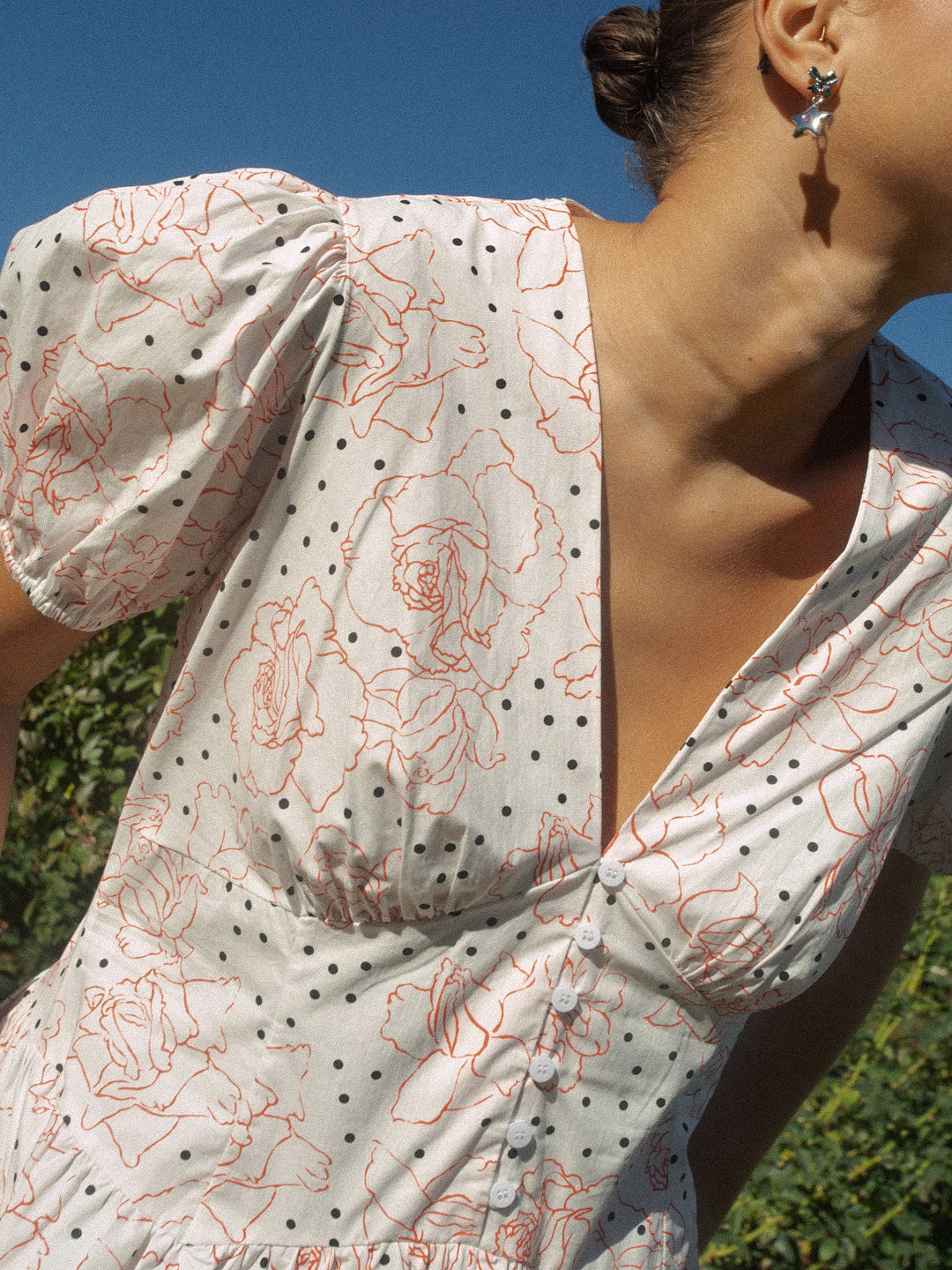 Elizabeth Dress | Rose White Dot