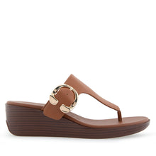 Izola Sandal Wedge | Tan Faux Calf
