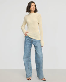 Olivia | Lynne Slim Semi-Sheer Sweater in Size Small