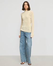 Olivia | Lynne Slim Semi-Sheer Sweater in Size Small
