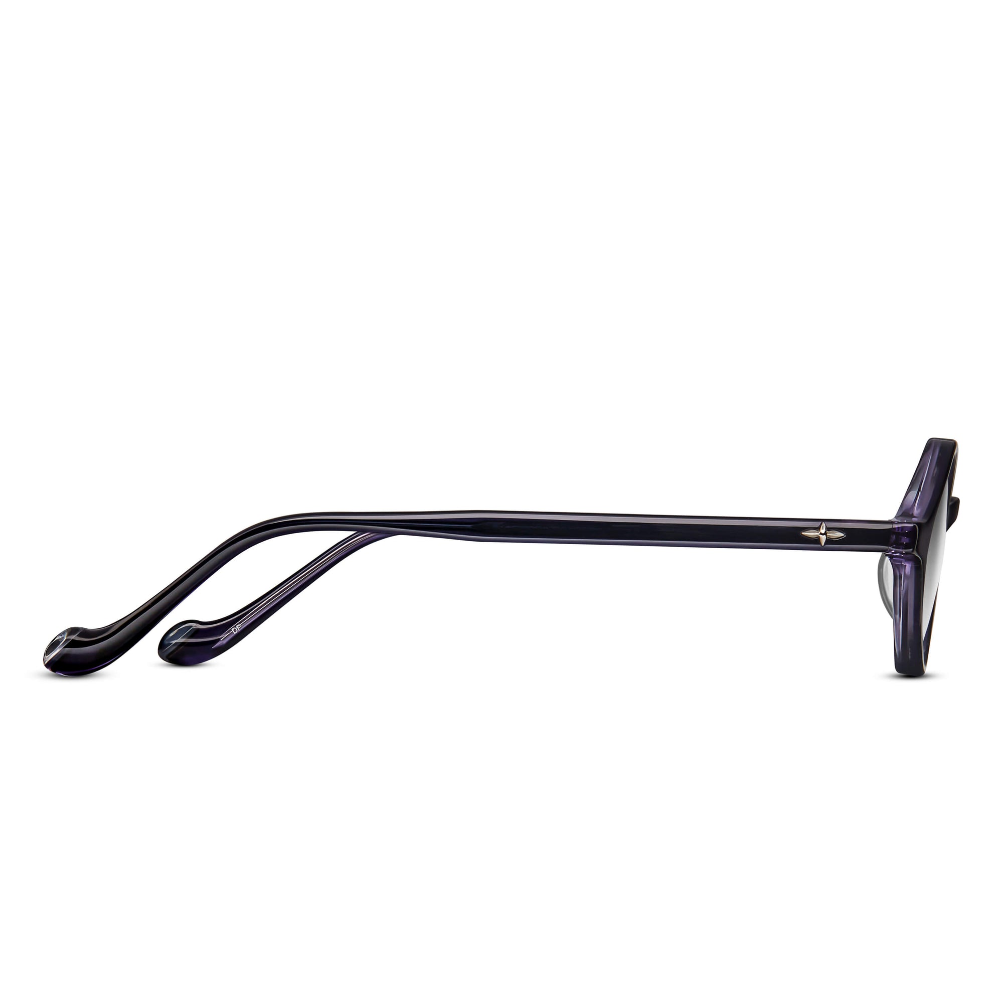 M1026 Geometric Sunglass | Deep Purple | Grey Gradient Lenses | 46M