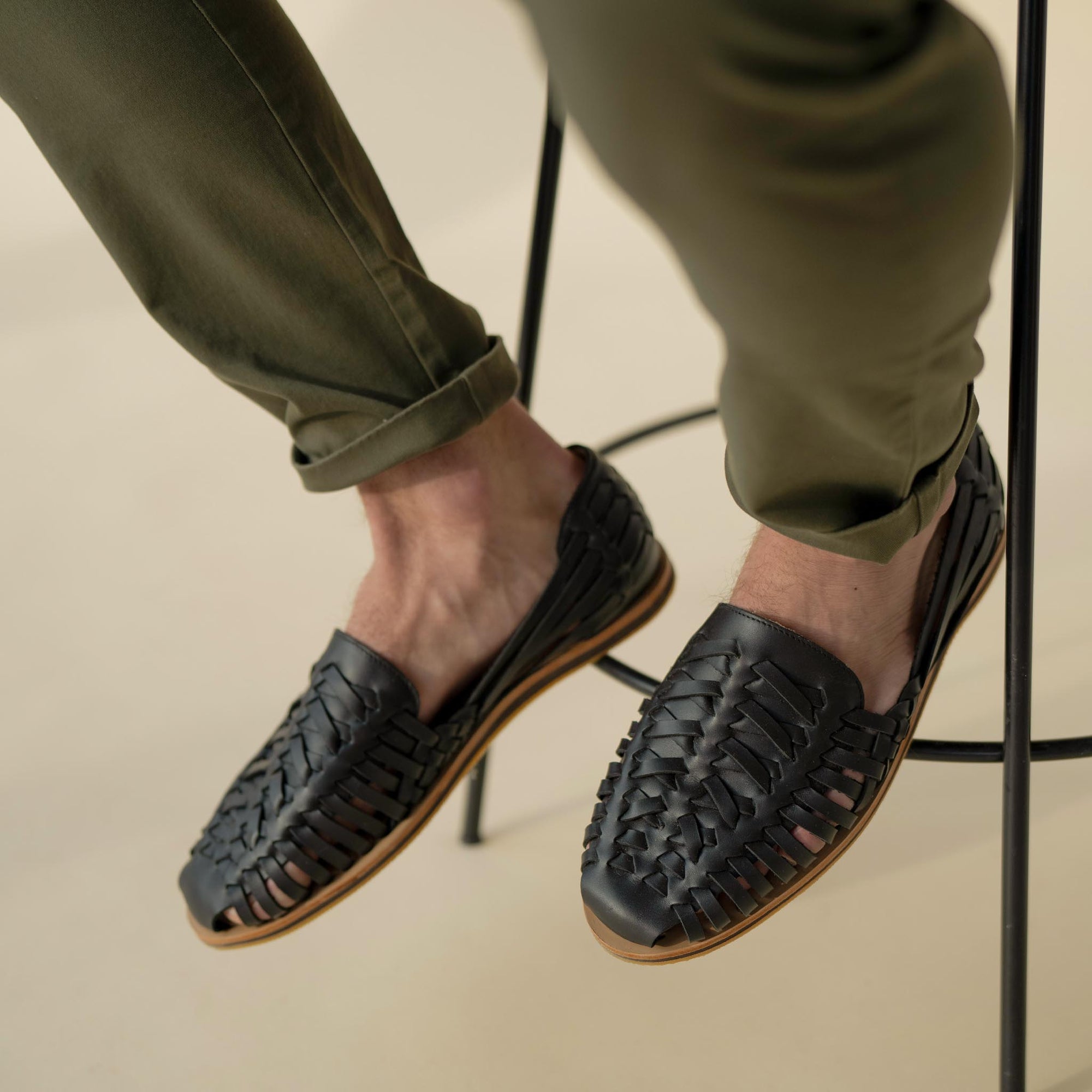 Mens | Huarache Sandal | Black