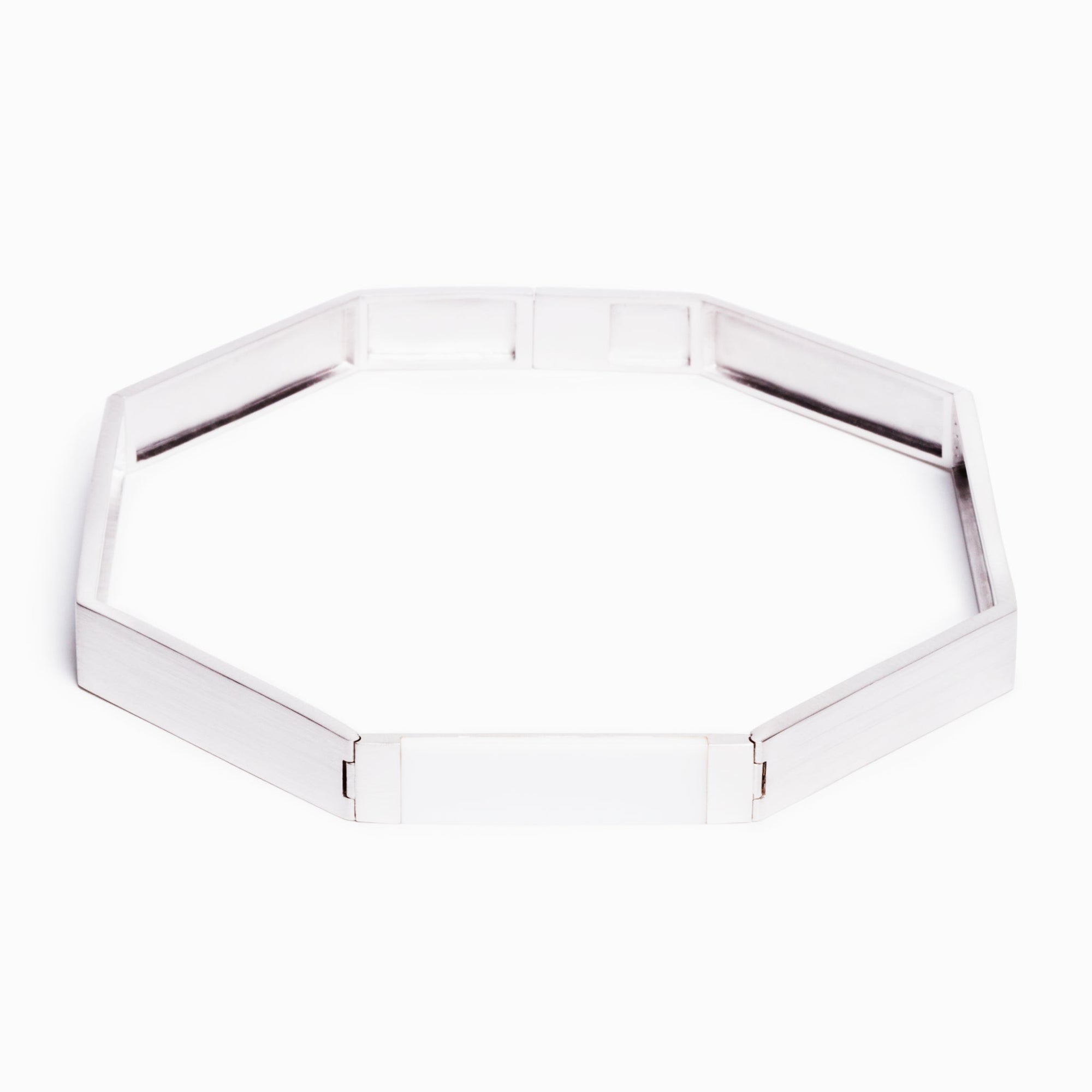 Collider Necklace | Sterling Silver | White Agate