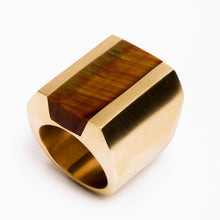 Deckard Ring | Recycled Brass | Tiger's Eye