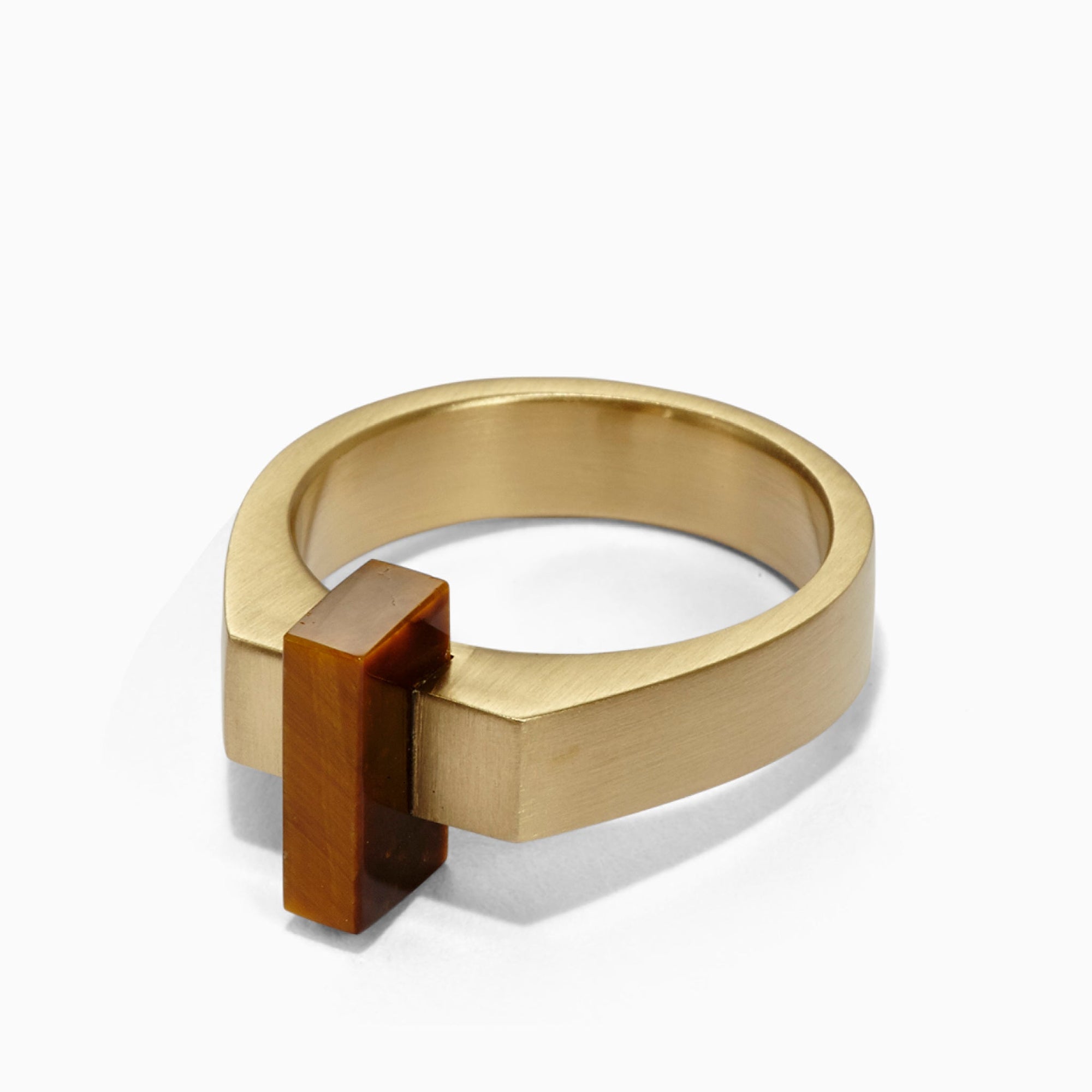 Ford Ring | Recycled Brass | Tiger's Eye