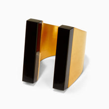 Gamma Ring | 18K Gold-Plated on Brass | Onyx