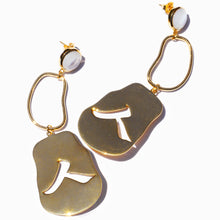 Human Earrings | 18K Gold-Plated on Brass | Mother of Pearl