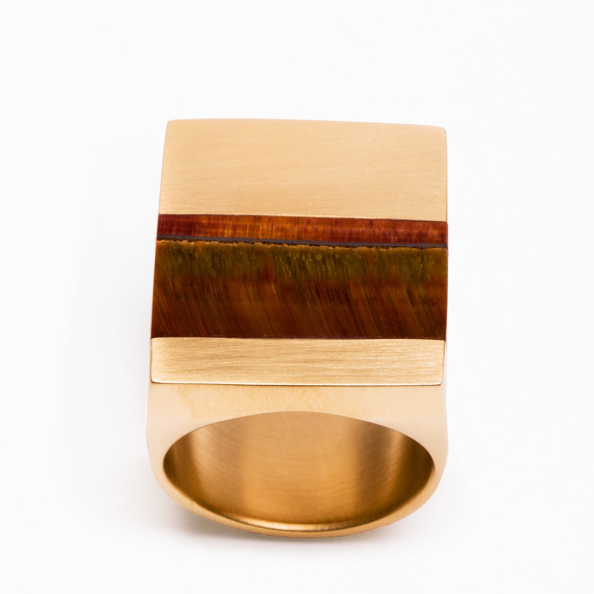 Icarus Ring | Recycled Brass | Tiger's Eye