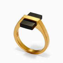 Inlay Ring | 18K Gold-Plated on Brass | Onyx
