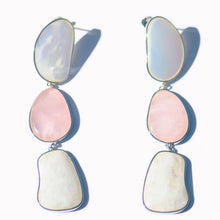 Opera Earrings | Sterling Silver | Mother of Pearl/Rose Quartz/Moonstone