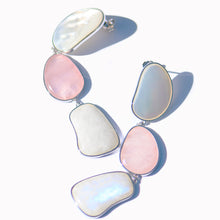 Opera Earrings | Sterling Silver | Mother of Pearl/Rose Quartz/Moonstone